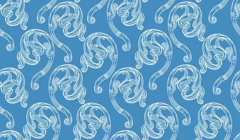Vector ornate seamless antique pattern with baroque ornament Illustrazione stock