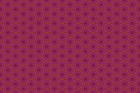 Vector ornate seamless border in Eastern style on deep violet background. O.. Stock Illustration