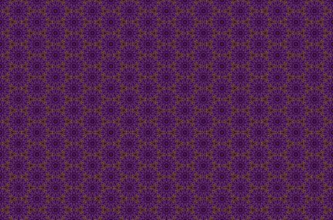 Vector ornate seamless border in Eastern style on deep violet background. O.. Stock Illustration