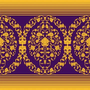 Vector ornate seamless in Eastern style. Ornamental vintage pattern for wedding Stock Illustration