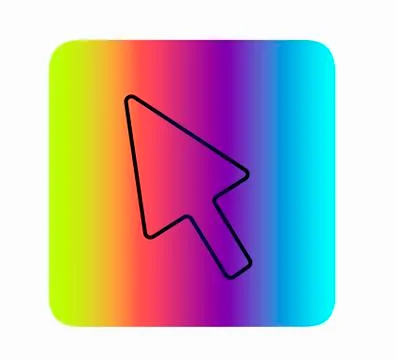 Vector outline arrow icon isolated close up Stock Illustration