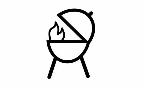Vector outline BBQ Grill icon Stock Illustration
