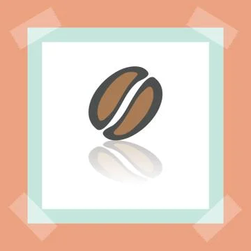 Vector outline coffee bean icon. Modern infographic logo and pictogram. Illustrazione stock