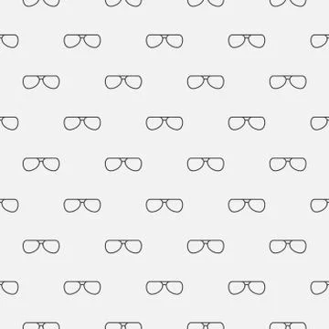 Vector outline glasses seamless vector pattern Stock Illustration
