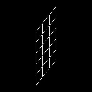 Vector outline number eight. Italic number design. Stock Illustration