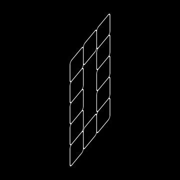 Vector outline number zero. Italic number design. Ilustración de archivo