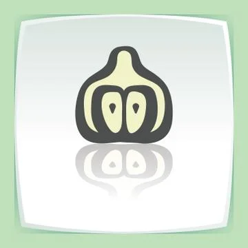 Vector outline pear fruit icon. Modern infographic logo and pictogram. Stockillustratie