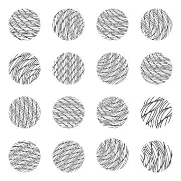 Vector outline rope design elements. Twisted rope patterns. Stock Illustration