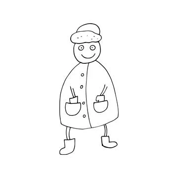 Vector outline of Santa Claus. Vector outline of the Snow Stock Illustration