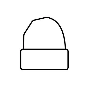 Vector outline simple beanie hat icon. EPS 10.....Illustration of warm appare Stock-Illustration