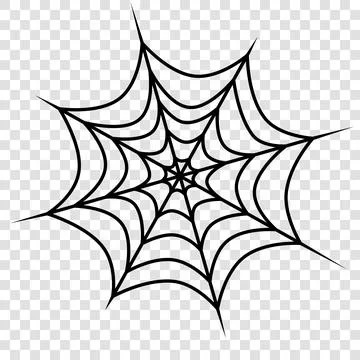 Vector outline spider web Illustrazione stock