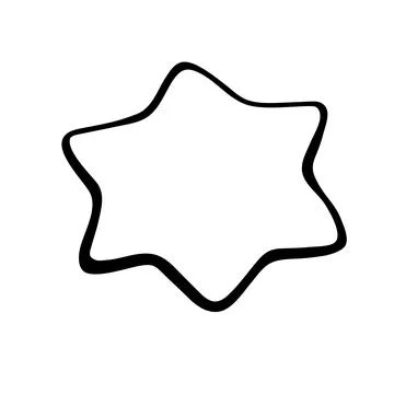 Vector outline star. Design elements, clipart, baking mold, cookie. Theme of  Stock Illustration