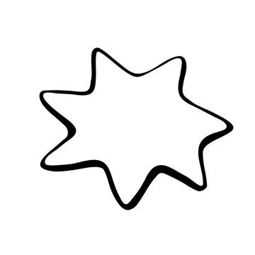 Vector outline star. Design elements, clipart, baking mold, cookie. Theme of  Stock Illustration