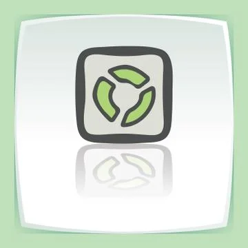 Vector outline sushi rice roll with green grass japan food icon. Modern. Stock Illustration