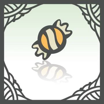 Vector outline sweet candy in wrapper icon. Modern logo and pictogram. 스톡 일러스트