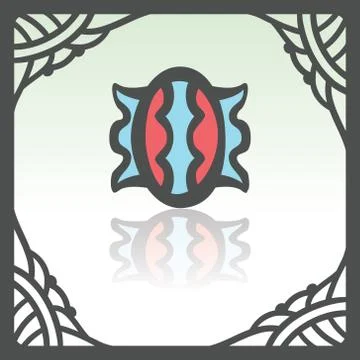 Vector outline sweet candy in wrapper icon. Modern logo and pictogram. Stock Illustration