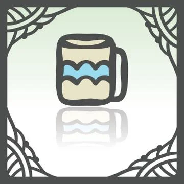 Vector outline tee or coffee cup icon. Modern infographic logo and pictogram. Stockillustratie