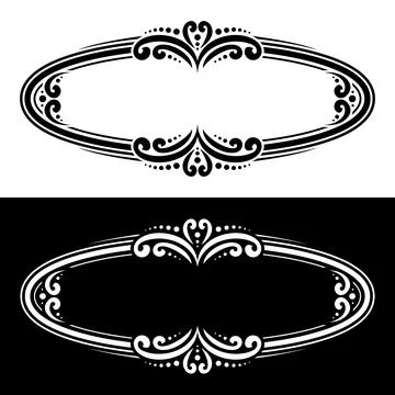 Vector oval decorative Frames Stock-Illustration