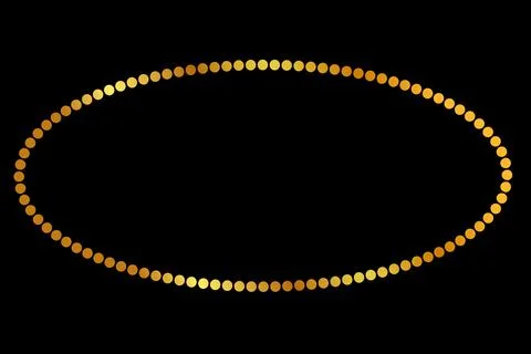 Vector Oval Golden dot Frame, for Certificate, Placard Go Xi Fat Cai Moment o Illustrazione stock