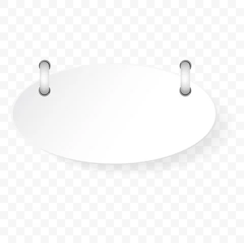 Vector Oval white paper cut tag with spiral binder at transparent effect back Stock Illustration