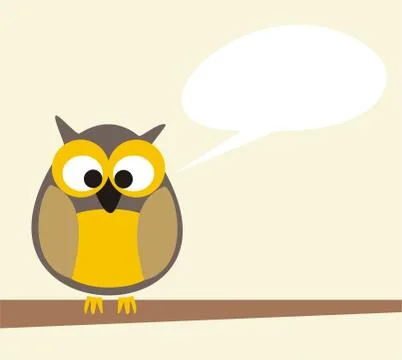 Vector owl on the branch Stock Illustration