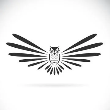 Vector of owl design on white background. Wild Animals. Birds. Easy editable Stock-Illustration