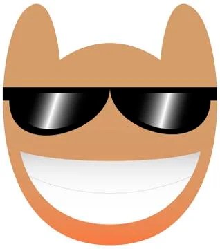 Vector Owl Face With Sunglasses Isolated On White Background Stock Illustration