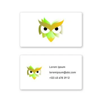 Vector owl in gradient style . Editable illustration Stock Illustration