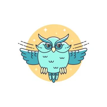 Vector owl logo Stock Illustration