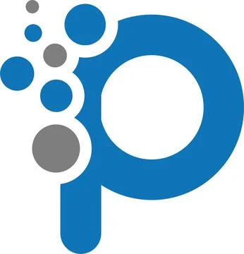 Vector p logo design Stock Illustration