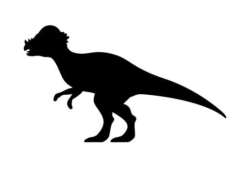 Vector pachycephalosaurus silhouette Stock Illustration