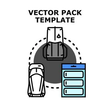 Vector pack template creating design elements concept Stock Illustration