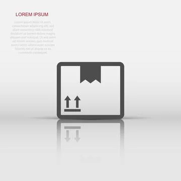 Vector packaging box icon in flat style. Shipping pack sign illustration pi.. 库存插图