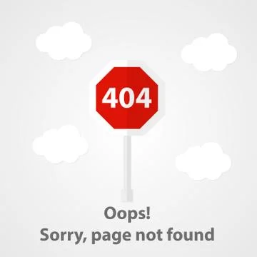 Vector Page not found Error 404 Stock Illustration