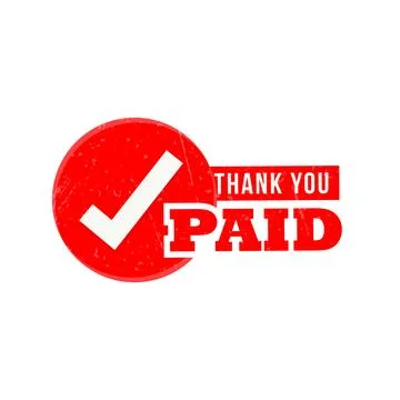 Vector paid stamp isolated design Stock Illustration