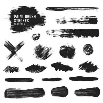 Vector paint brush strokes texture. Stock Illustration