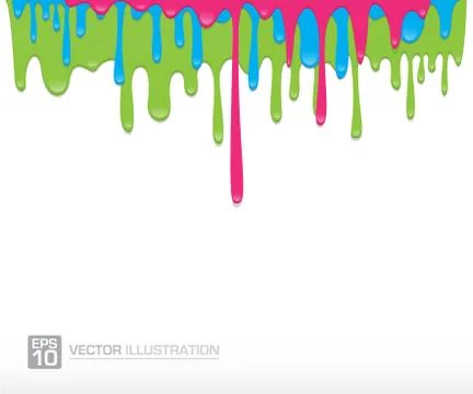 Vector Paint colorful dripping background Stock Illustration
