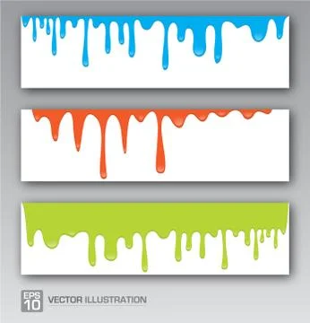 Vector Paint colorful dripping background Stock Illustration
