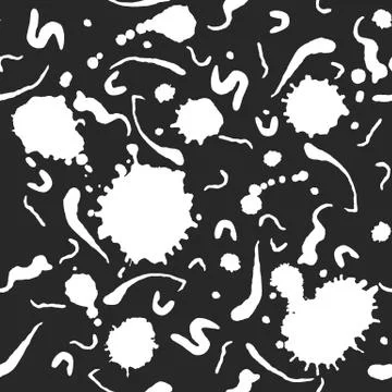 Vector Paint Flourish and Blots Pattern Illustrazione stock