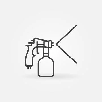 Vector Paint Sprayer outline concept icon or symbol Stock Illustration