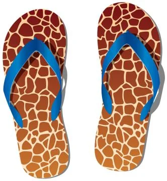 Vector pair of flip flops Stock Illustration
