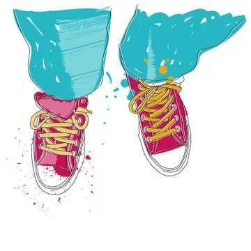 Vector - Pair of sneakers Stock Illustration