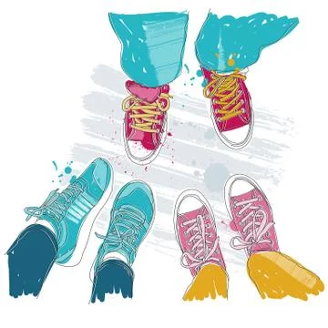 Vector - Pair of sneakers Stock Illustration