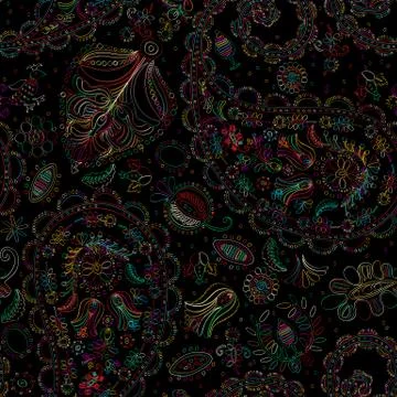 Vector paisley background Illustrazione stock