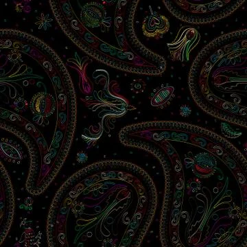 Vector paisley background Illustrazione stock
