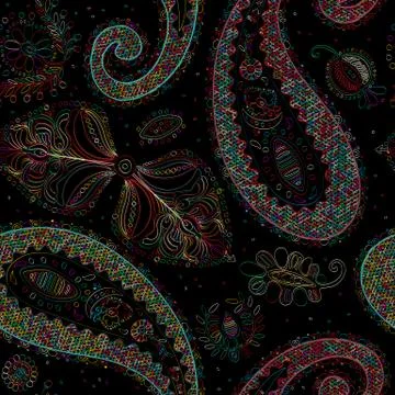 Vector paisley background Stock Illustration