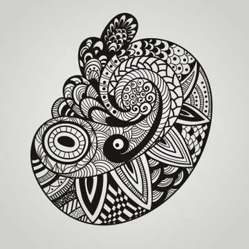 Vector paisley design element Illustrazione stock