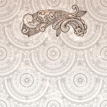 Vector paisley element on seamless background Illustrazione stock