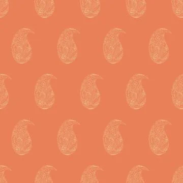 Vector paisley repeat seamless pattern. Stock Illustration