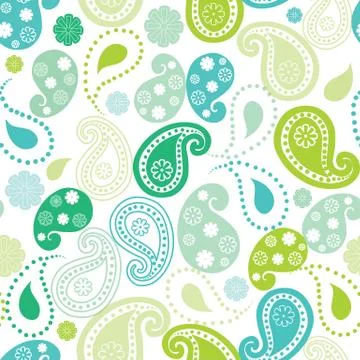 Vector paisley seamless pattern background. Stock Illustration